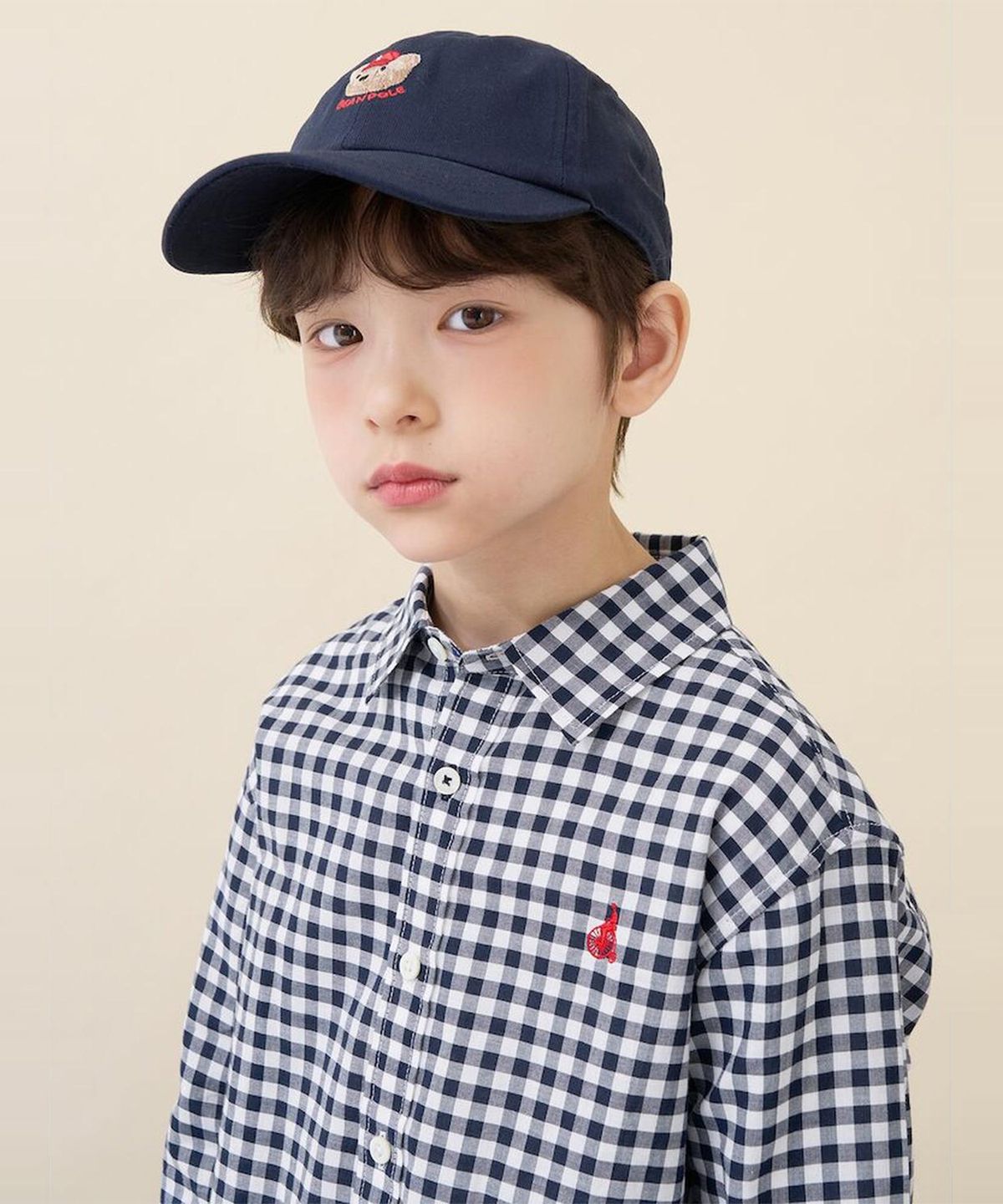 빈폴 키즈(BEANPOLE KIDS) 곰돌이 자수 볼캡 모자  네이비 (BI618BU01R)