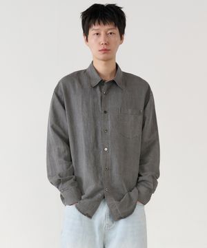 dyed tencel shirts (charcoal)