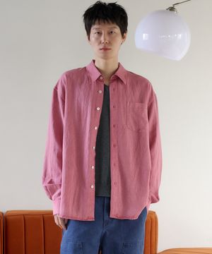 dyed tencel shirts (dusty pink)