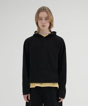 waffle hooded t-shirts (black)