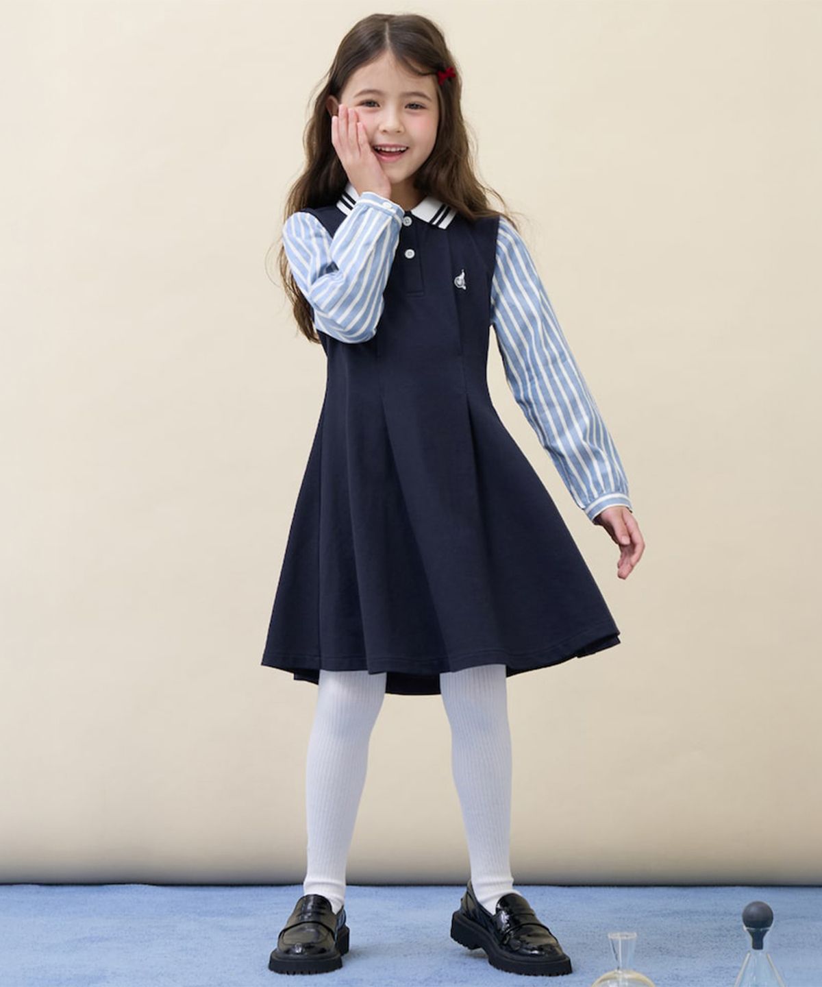 빈폴 키즈(BEANPOLE KIDS) 신학기 스쿨룩 피케 원피스  네이비 (BI6171G03R)