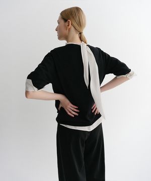 NOA SILK BLEND KNIT TOP (BLACK)