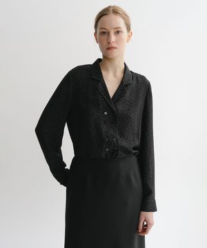 JACQUARD LEOPARD SHIRT (BLACK)