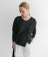 SIDE BUTTON KNIT PULLOVER (CHARCOAL)