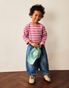 [KIDS] 핑크 스트라이프 면 긴팔티셔츠