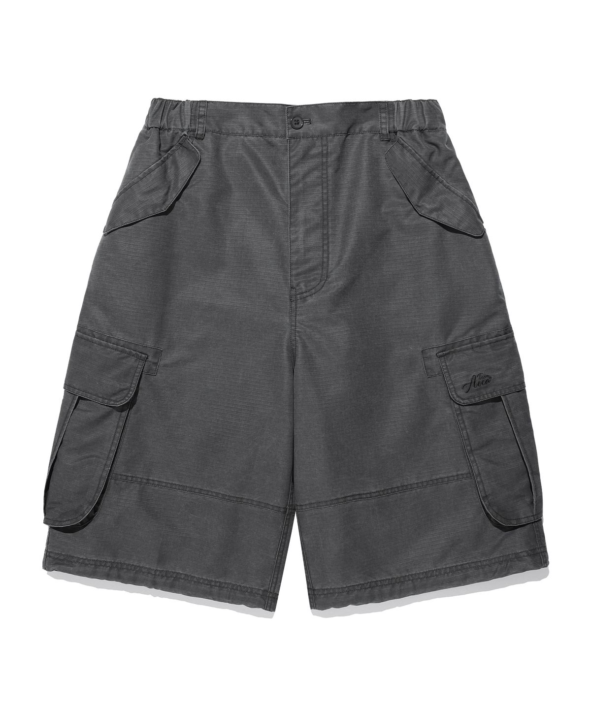 에이카화이트(AECA) RIPSTOP WASHING CARGO SHORTS-CHARCOAL