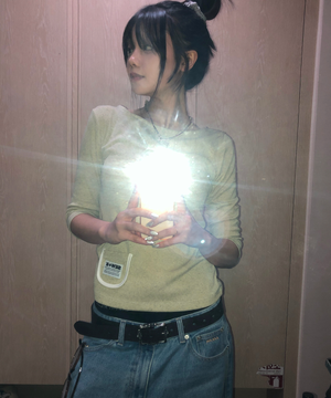 세미크롭 달마시안 보트넥 [샌드 옐로우]