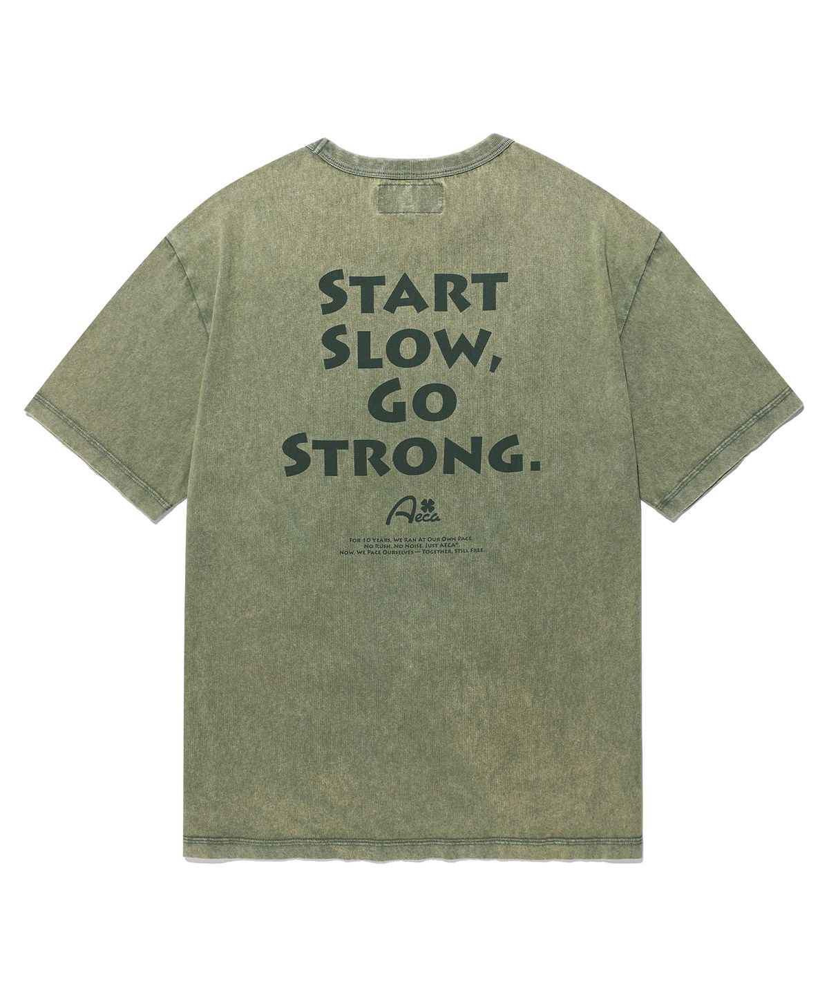 에이카화이트(AECA) START SLOW GO STRONG HALF SLEEVE TEE-GREEN