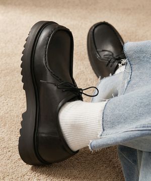 [SECOND.A Light] 5cm 캐주얼솔 티롤리안슈즈 SL33 [MATT BLACK]