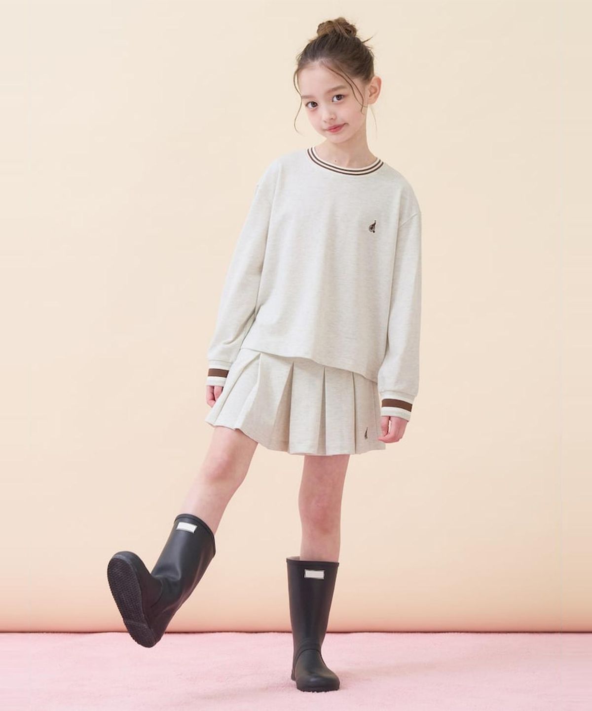빈폴 키즈(BEANPOLE KIDS) 여아 티핑 포인트 피케 상하세트  베이지 (BI6141G90A) (BI6141G90A)
