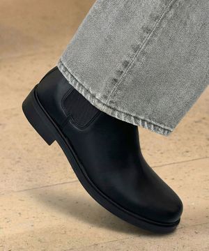 [SECOND.A Light] 베이직 라운드토 첼시부츠 SL23 [MATT BLACK]