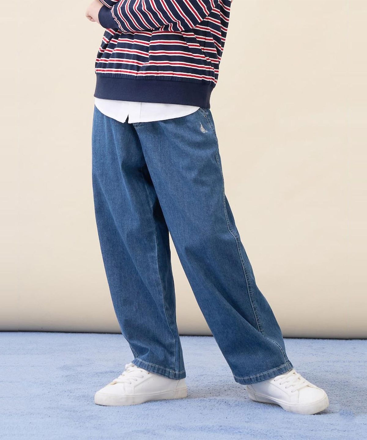 빈폴 키즈(BEANPOLE KIDS) 간절기 커브드 데님 팬츠  블루 (BI6221U90P) (BI6221U90P)