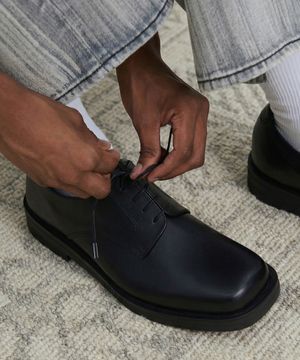 [SECOND.A] 스퀘어토 미니멀 더비슈즈 2NDF5000GB [BLACK]