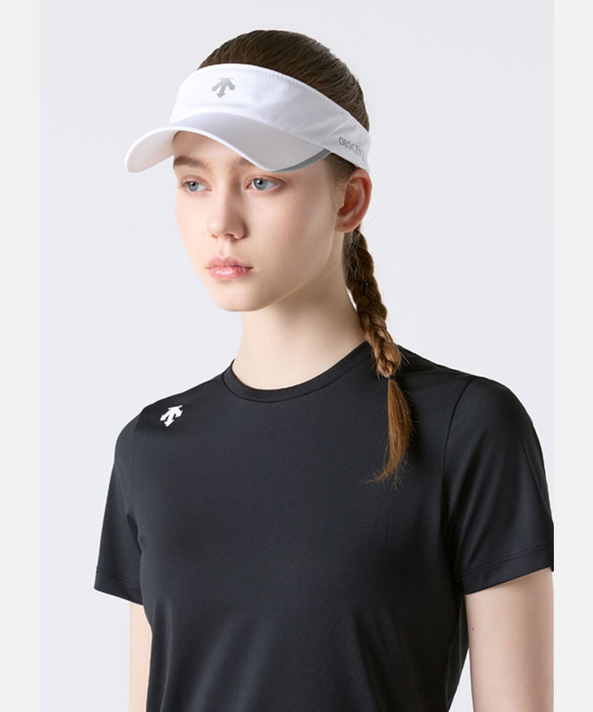 데상트(DESCENTE) 러닝 선바이저 화이트 SR123RCP13