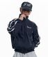 더티 나일론 파이핑 트랙 자켓 - 네이비
