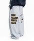 스타 레터링 패치 스웻 팬츠 - 화이트