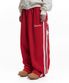 스타 파이핑 트랙 벌룬 스웻 팬츠 - 레드