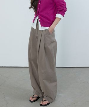 미니 포켓 와이드 슬랙스 토프