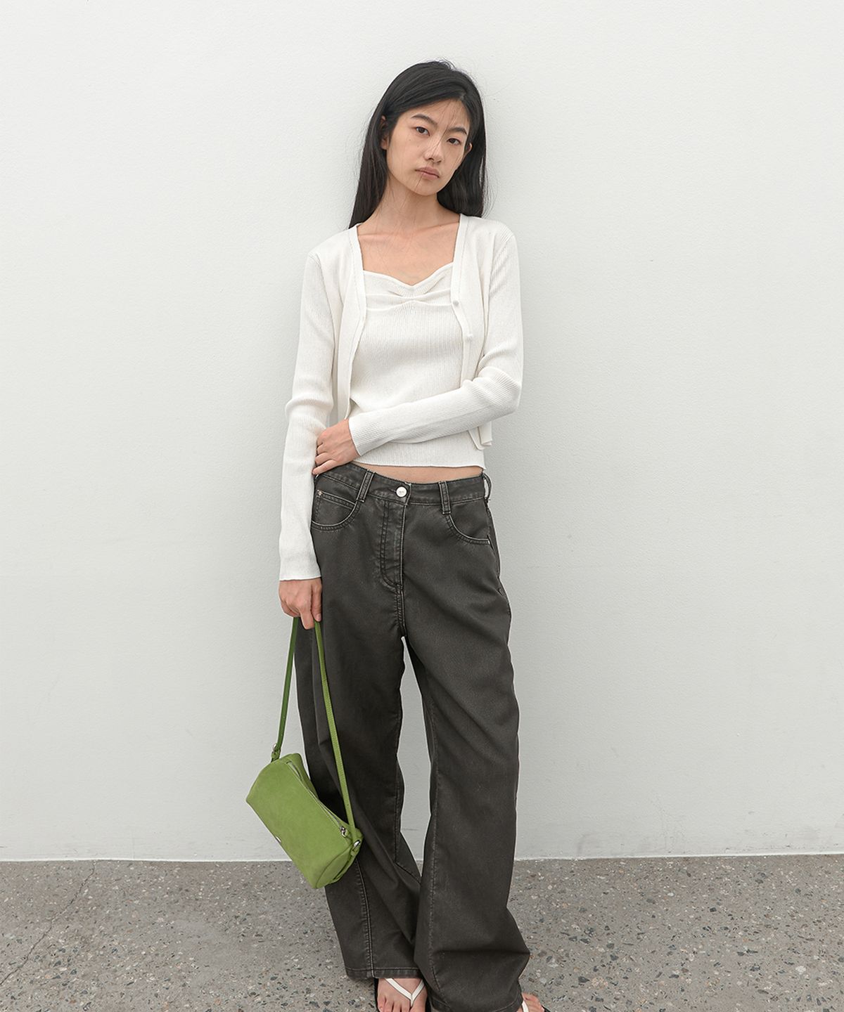 아틀리에 나인(ATELIER NAIN) FLY SHIRRING TOP&CARDIGAN SET S (CD-2253)