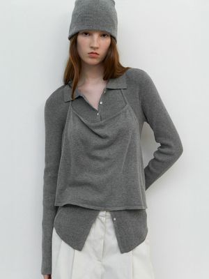 HALTER BUSTIER SET COLLAR CARDIGAN S (CD-2256)