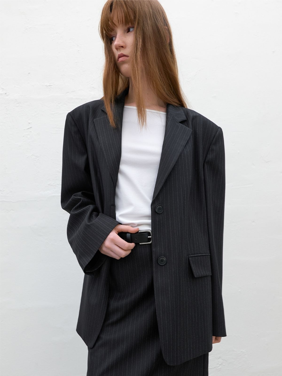 아틀리에 나인(ATELIER NAIN) STRIPE OVERSIZED JACKET (JK-3064)