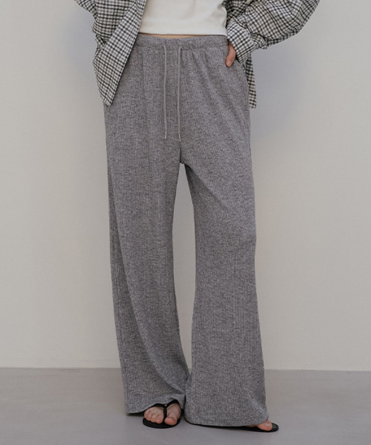 틸아이다이(TILL I DIE) Ribbed sweat pants [TISP05PT03]_Melange gray