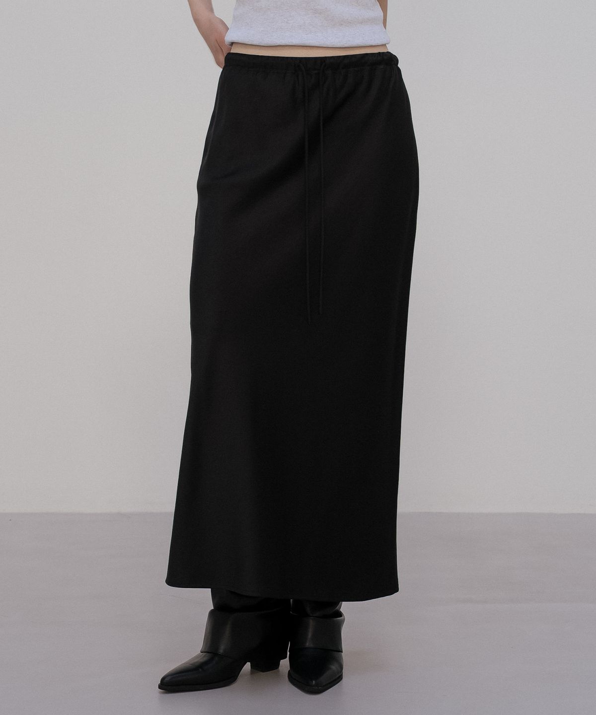 틸아이다이(TILL I DIE) Soft touch long skirt [TISP05SK01]_Black