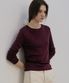 Modal basic slim t-shirt_Wine