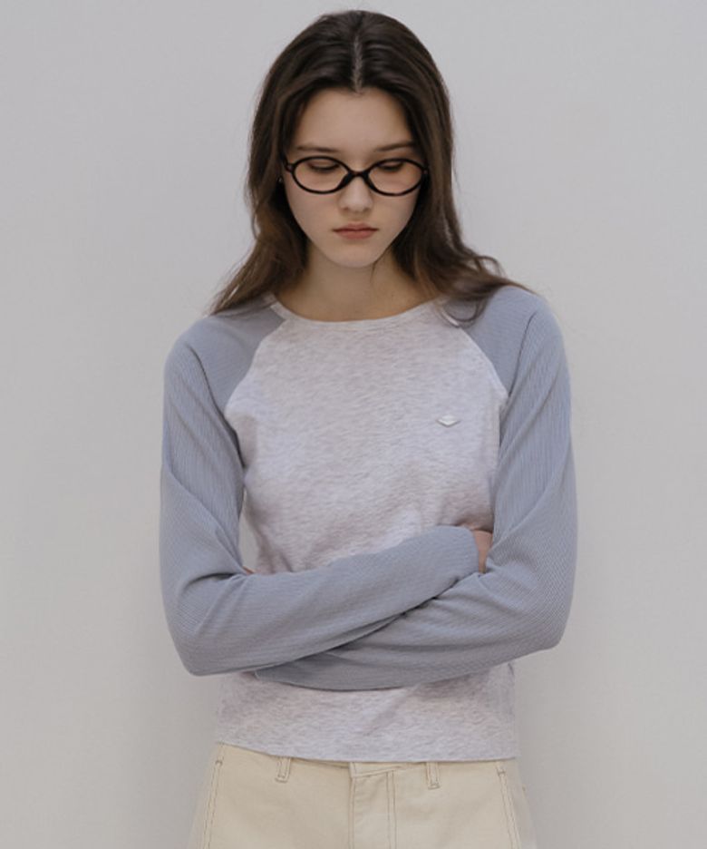 Coloring raglan t-shirt [TISP05LT03]_Sky blue