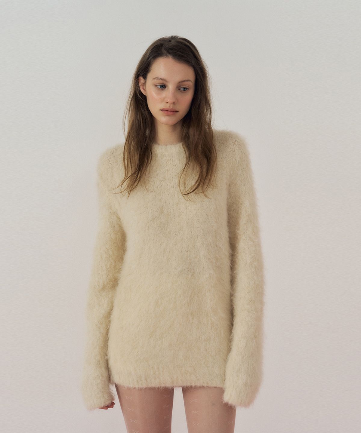 더 릴(THE LILLE) Lilly Brushed Knit Sweater_Cream