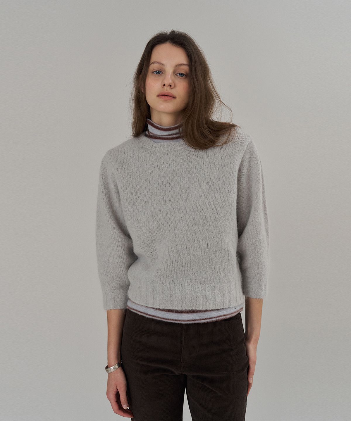 더 릴(THE LILLE) Jane Mohair Knit_Light gray