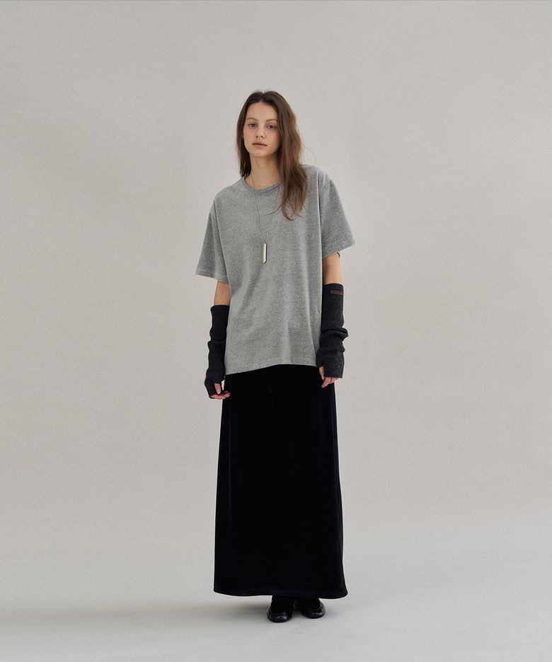 Noel Velvet Skirt_Black