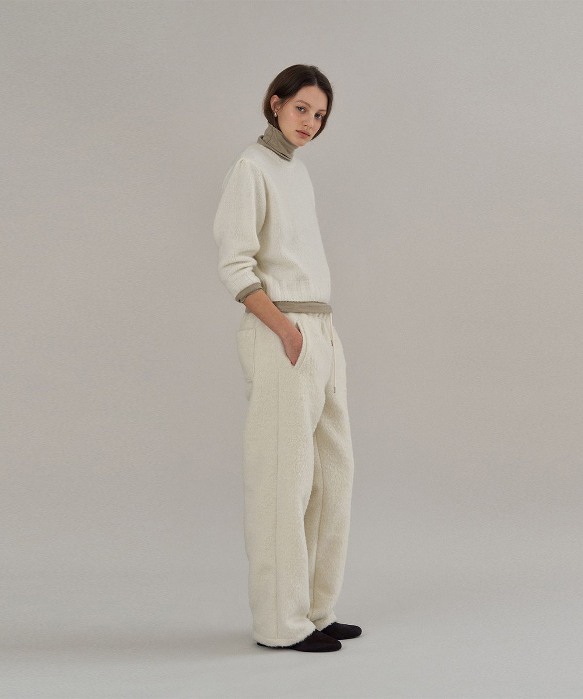 더 릴(THE LILLE) Boucle Jogger Pants_Ivory