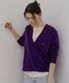 V-neck wool blended knit [TISP05SW10]_Purple