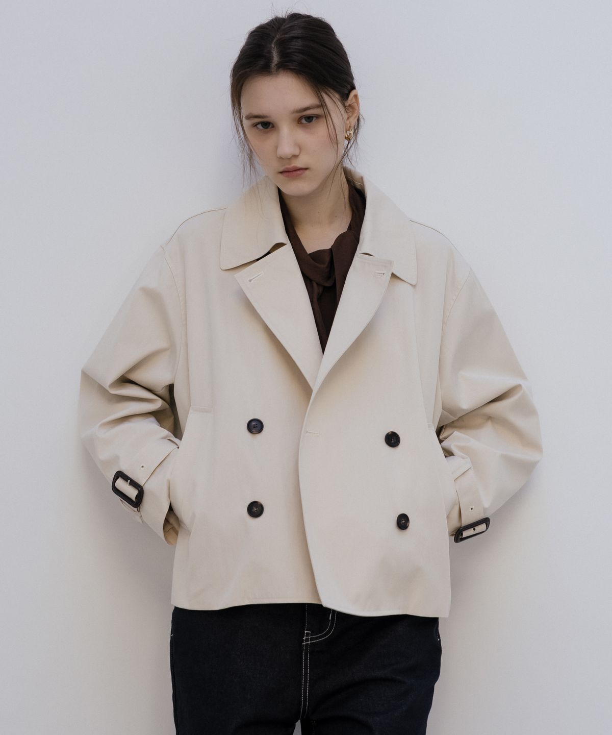 틸아이다이(TILL I DIE) Short double trench jacket [TISP05JK16]_Beige