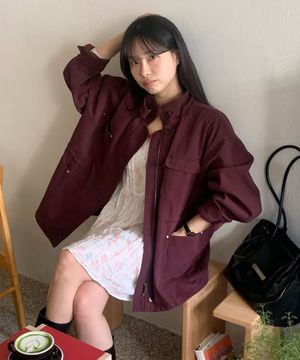 Over-Fit utility jacket [TISP05JK10]_Wine