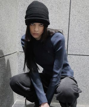 컴팩트 니트 비니 블랙