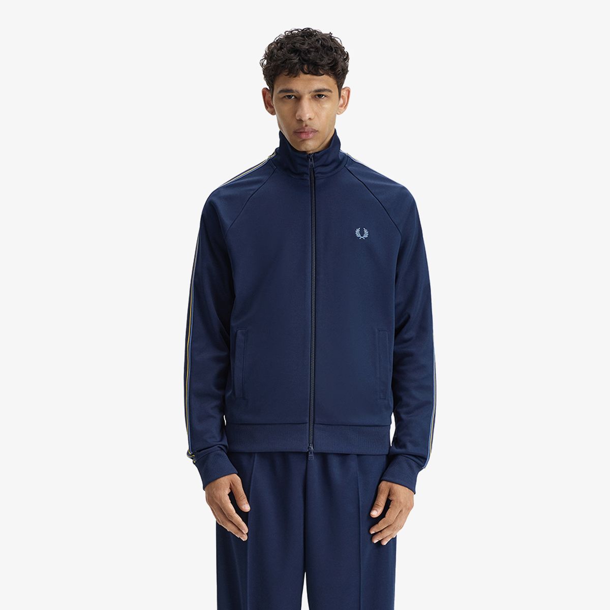 프레드페리(FRED PERRY) [Sport] 트램라인 테잎 트랫 재킷 - 테니스 블루 AFPM2612309-X86
