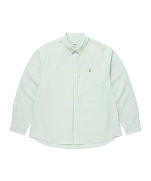 쿨맥스® C 로고 옥스포드 스트라이프 셔츠 그린
