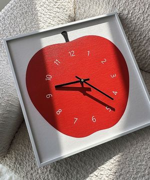 사과 무소음 예쁜 디자인 고급 인테리어 벽시계