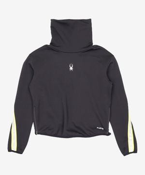 우먼스 러닝 로고 테이핑 하이넥 티셔츠 SPGWCNRL282WBLK M