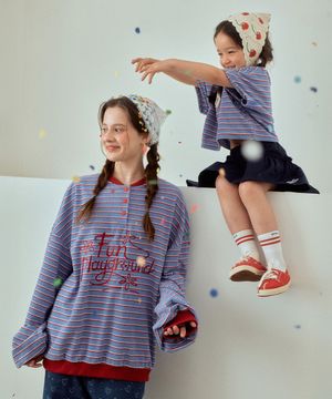 [ADULT] 테리 그라운드 자수 맨투맨_블루