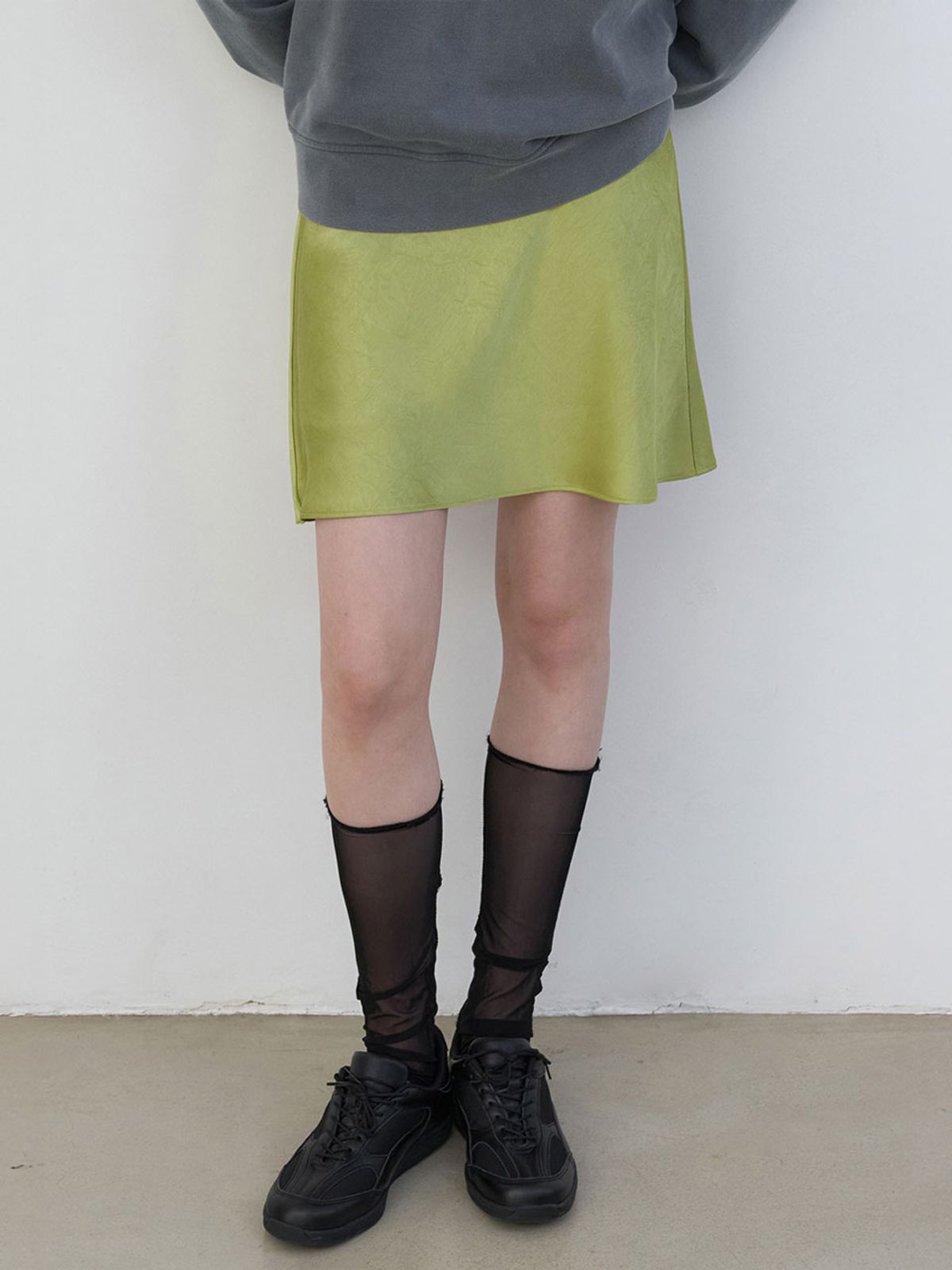 아틀리에 나인(ATELIER NAIN) SATIN BAND MINI SKIRT (SK-5085)