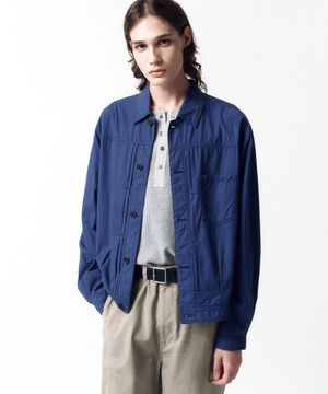 가먼트다이드 텐셀 진 자켓 WASHED BLUE