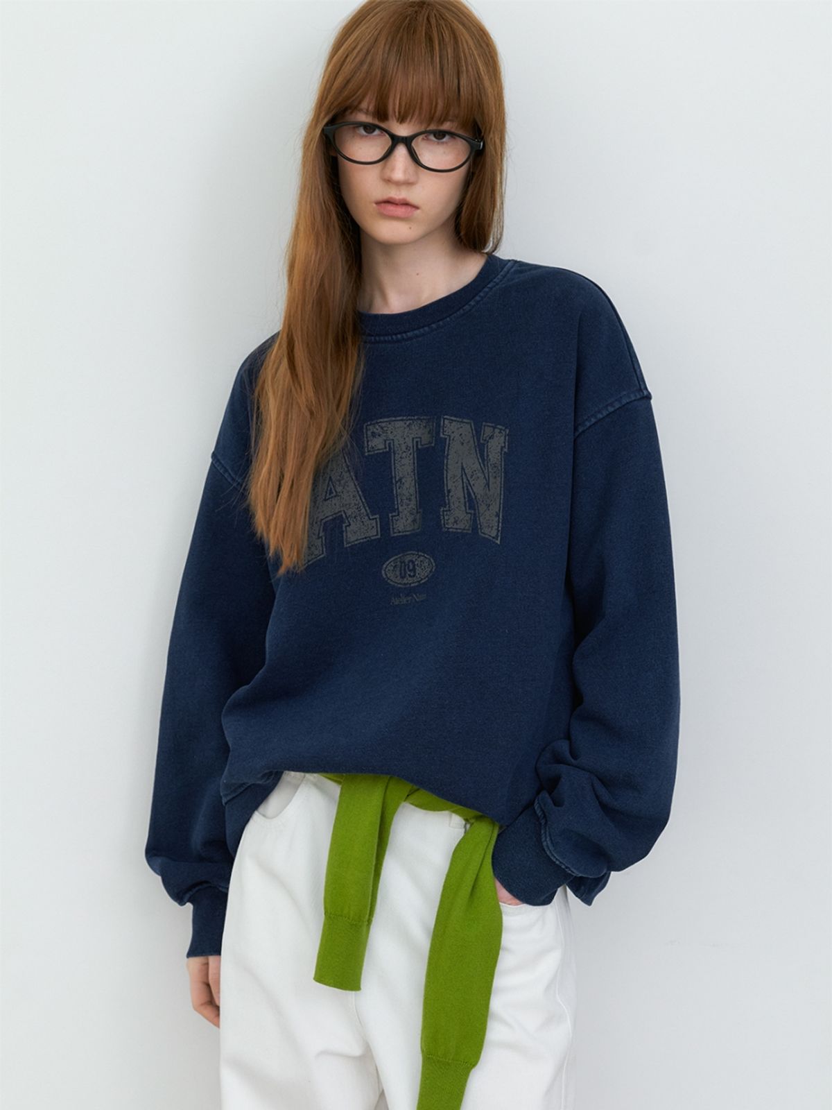 아틀리에 나인(ATELIER NAIN) ATN PIGMENT WASHING SWEAT SHIRT (T-7160)