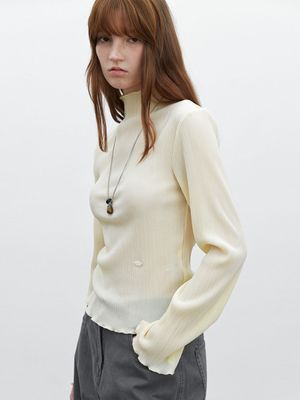 PLEATS JERSEY TEE (T-7166)