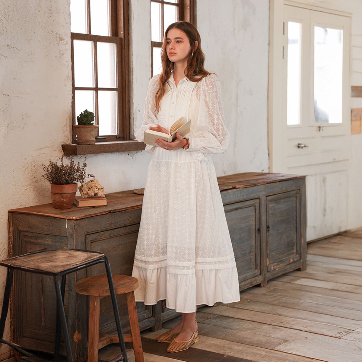 프라우드 마리(PROUD MARY) PM_Heirloom lace dress_WHITE