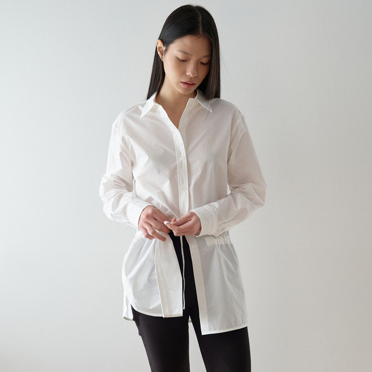 노우드(NOEUD) Drawline shirt (Ivory)