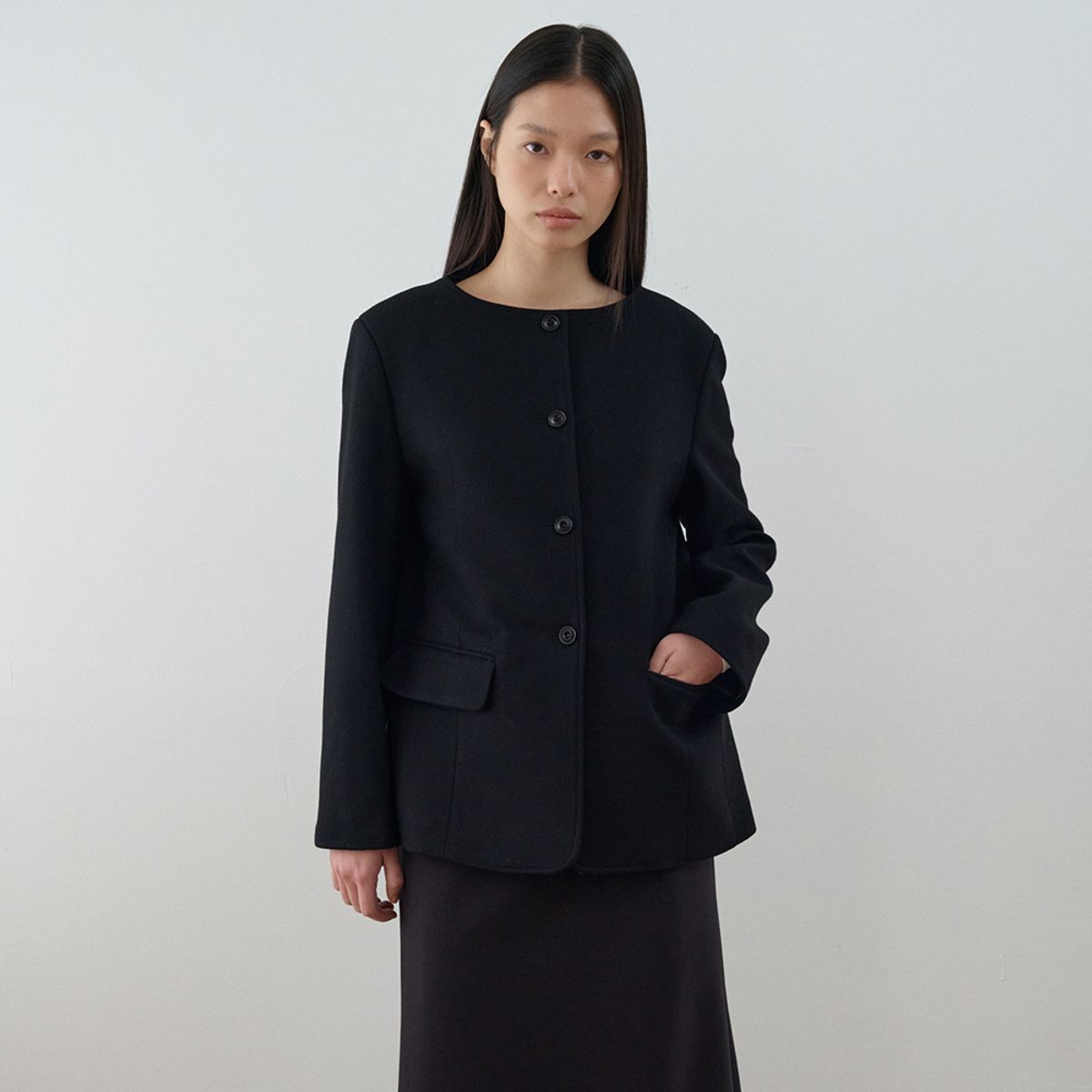 노우드(NOEUD) Boat Line Jacket (Black)