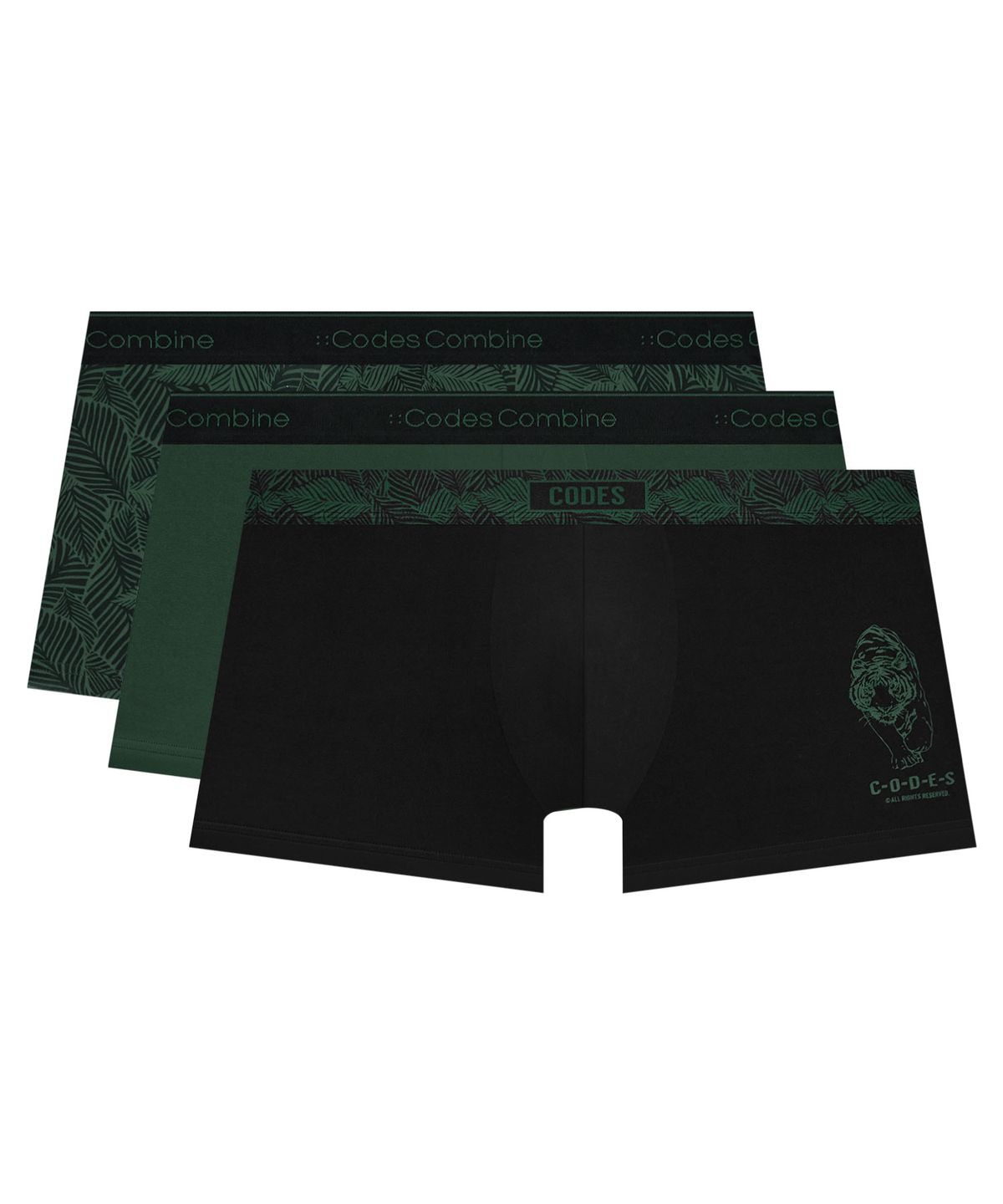 코데즈컴바인 이너웨어(CODES COMBINE INNERWEAR) [액티브에어] 타이거 인 포레스트 드로즈 3PACK